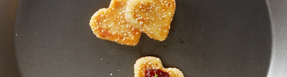 Krokante geitenkaashartjes