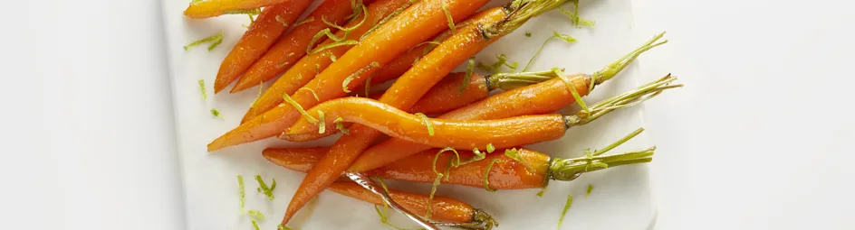 Geglaceerde wortel met koriander en limoen