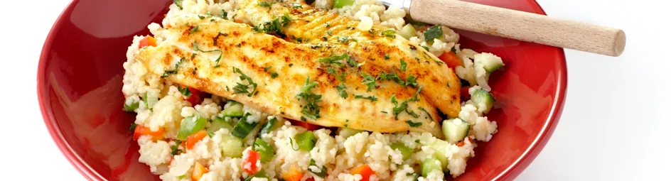 Tilapia met couscoussalade
