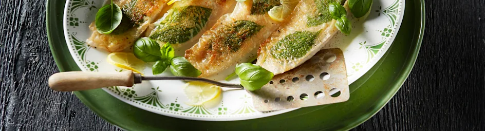 Krokante tilapia met basilicum