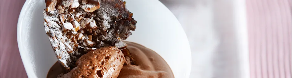 Chocolademousse met notenchip