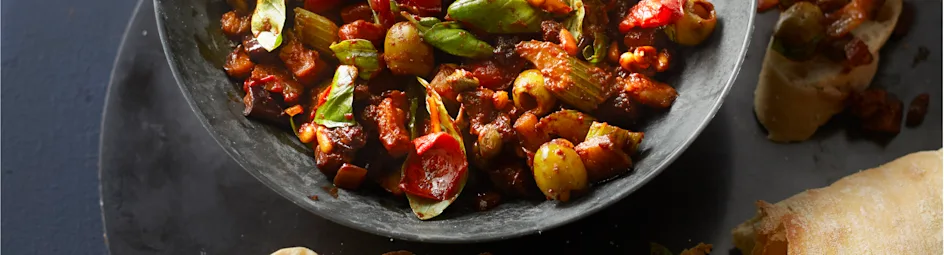 Auberginecaponata met cacao