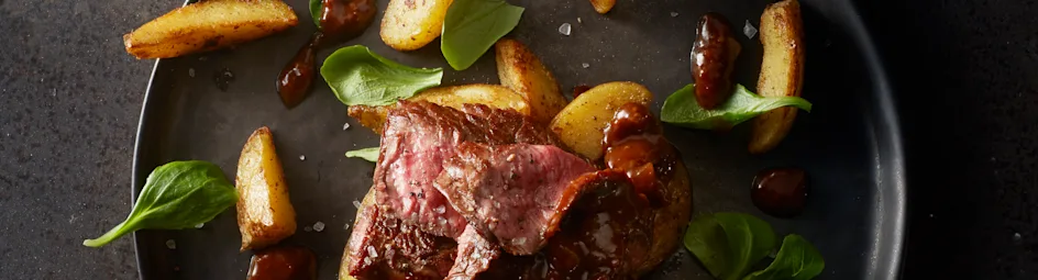 Biefstuk met cacao-barbecuesaus