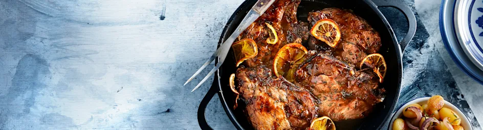 Karbonade met sinaasappelmosterd