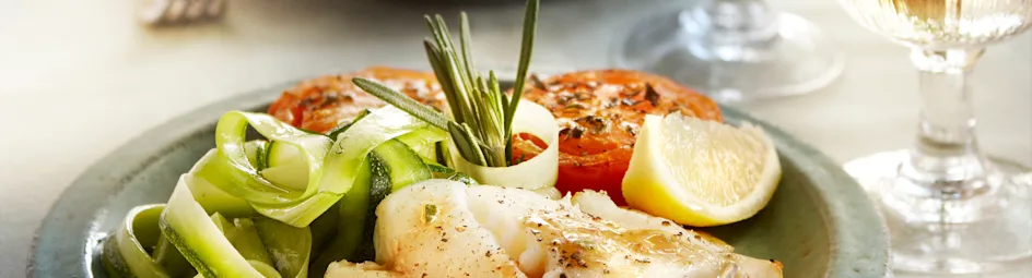 Geroosterde kabeljauw met ansjovis-rozemarijnolie