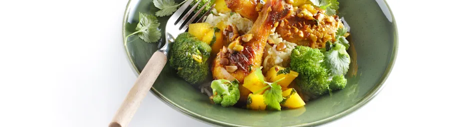 Drumsticks met amandel en mango