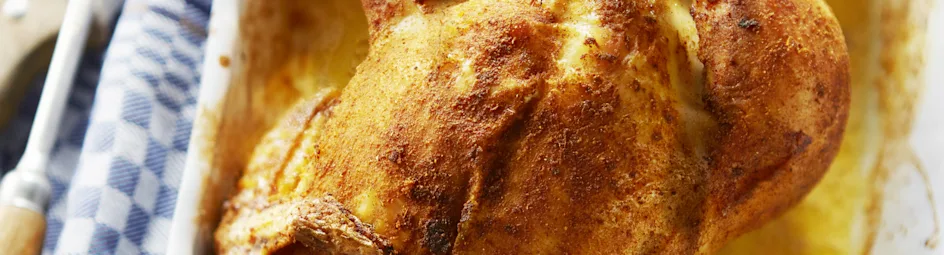 Gevulde kip uit de oven