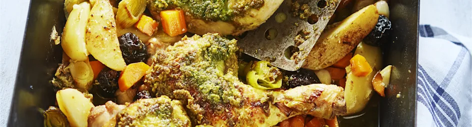 Marokkaanse kip uit de oven