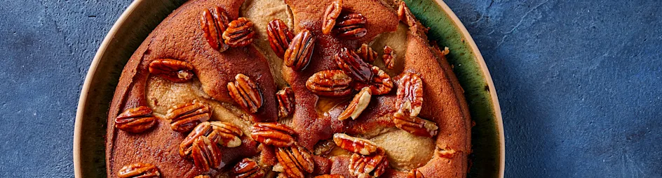 Perencake met pecannoten