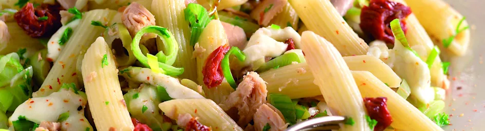 Pasta met tonijn en mozzarella