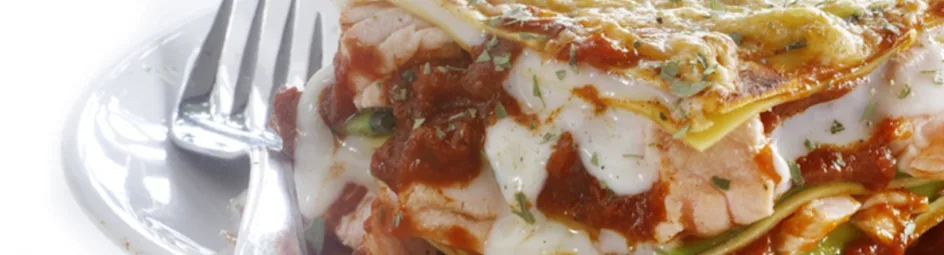 Lasagne met courgette en vis