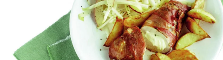 Kipfilet met kruidenkaas en rauwe ham