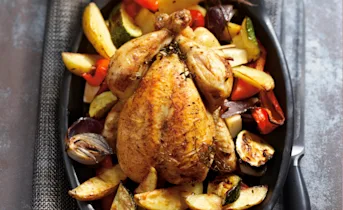 Kip met groenten uit de oven