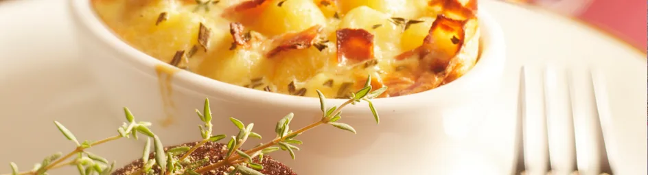 Hertenbiefstuk met tijmjus en krieltjesclafoutis