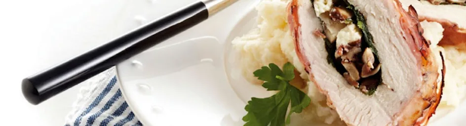 Gevulde kalkoenfilet met knolselderijpuree