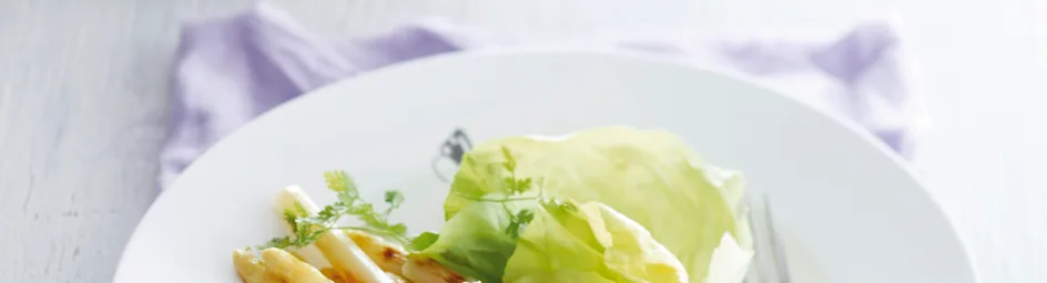 Gegrilde witte asperges met ansjovisboter