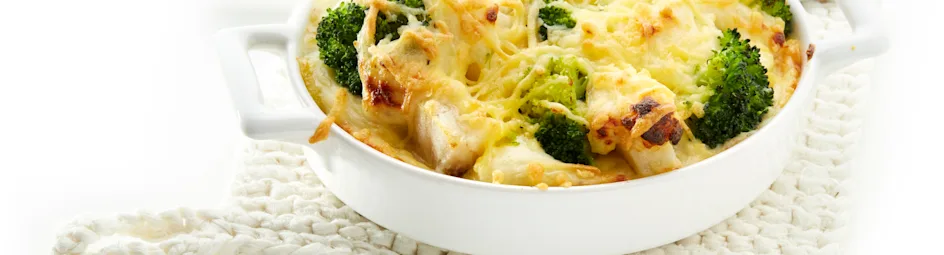 Gegratineerde kabeljauwschotel