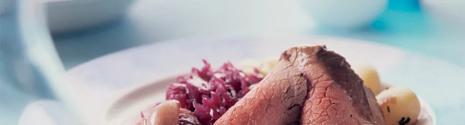 Gebraden rosbief met mosterdsaus