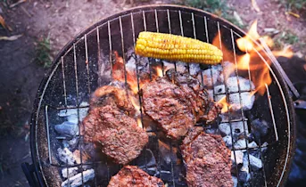 Entrecote met jerksaus en gegrilde mais