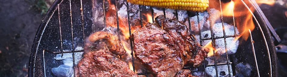 Entrecote met jerksaus en gegrilde mais