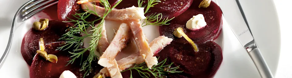 Bietensalade met kappertjesdressing