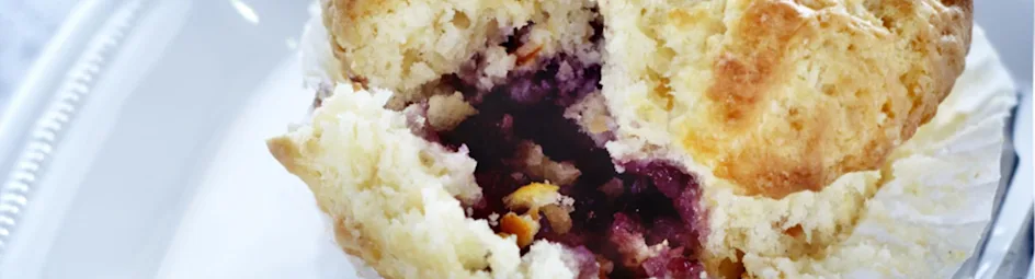 Amandelmuffins met bosbessen