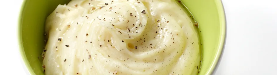 Aardappelpuree met peperige olie