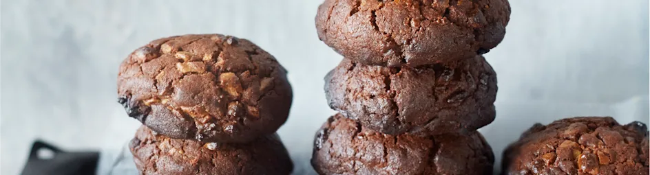 Chocolate chip cookies met hazelnootpasta