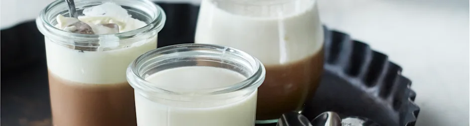 Vanille-chocolade panna cotta