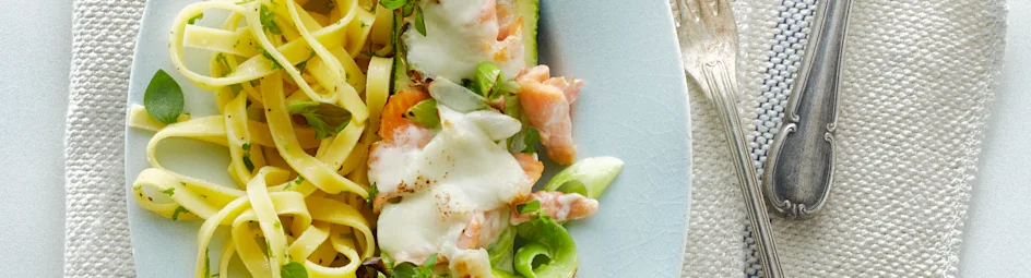 Courgette gevuld met zalm en prei