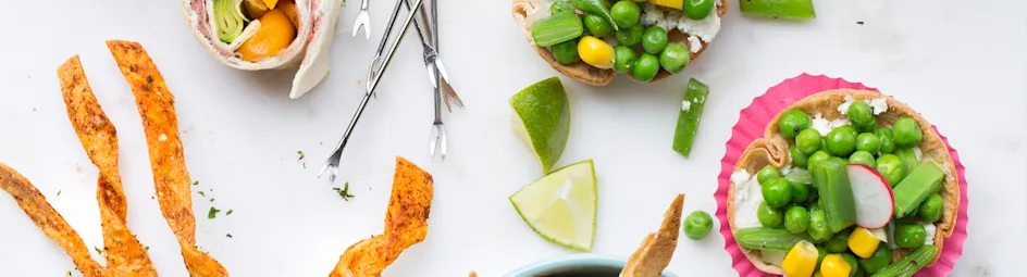 Tortillarolletjes met rosbief en gegrilde groenten