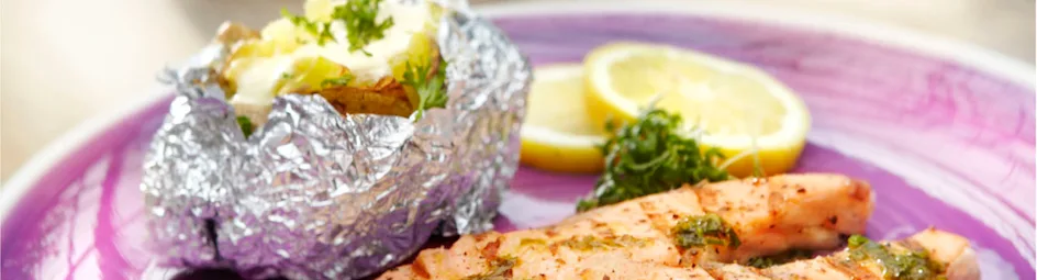 Zalm met dilledressing