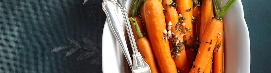 Wortel met munt uit de oven