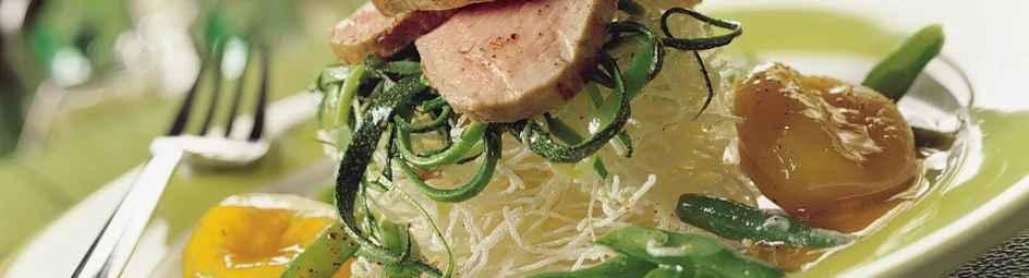 Varkenshaas met abrikozen-sinaasappelsaus