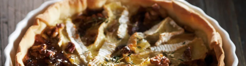 Taart met camembert en port