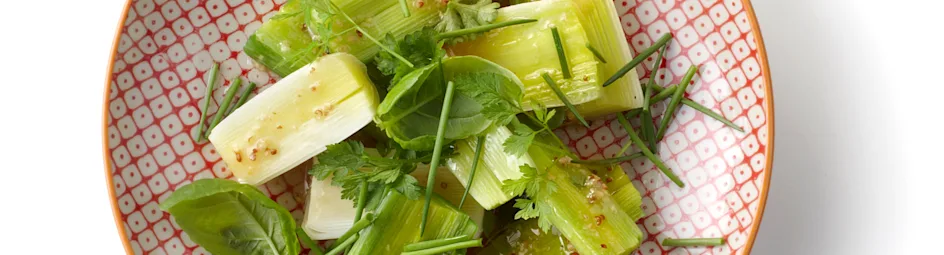 Prei in een vinaigrette