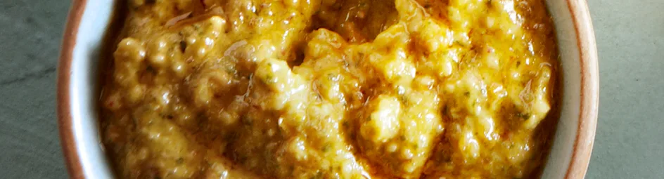 Notenpesto met ansjovis