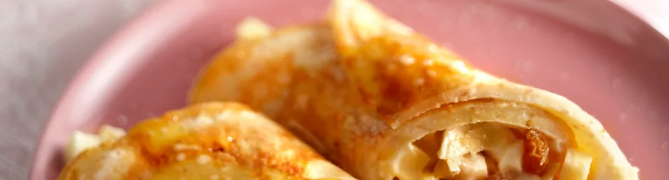 Meergranenpannenkoek met appel en amandel