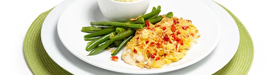 Krokante tilapia met mediterrane aardappelpuree