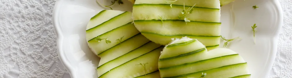 Komkommersandwich-harten