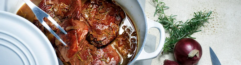 Hamlapjes met honing en rozemarijn