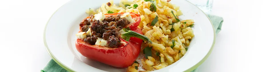 Gevulde paprika met rosti