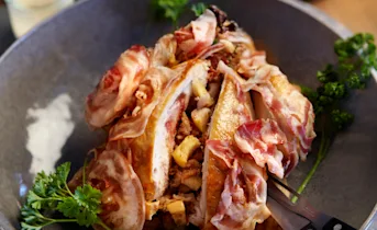 Gevulde kip van de barbecue