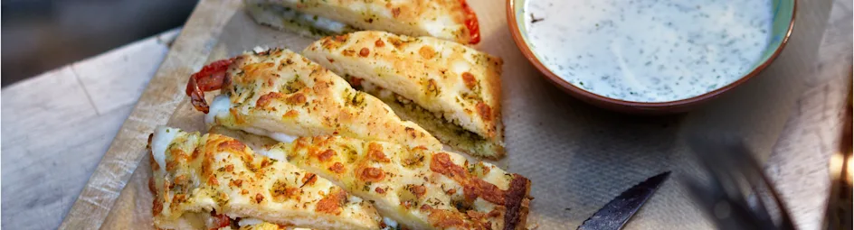 Focaccia met mozzarella