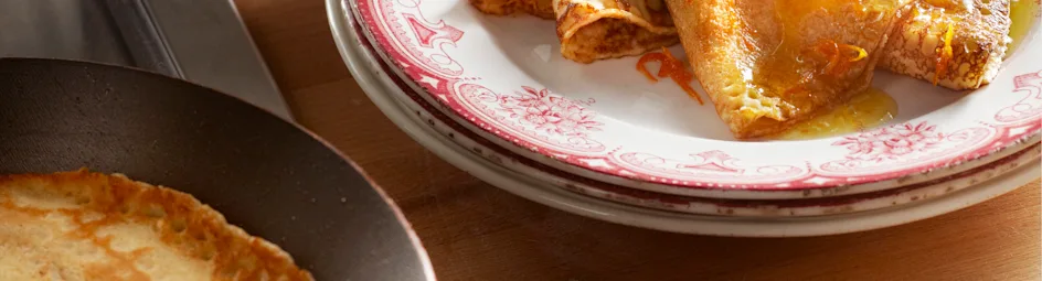 Crepes met honingsaus