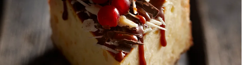 Cheesecake met chocoladekrullen