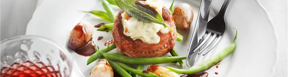 Beefmedaillons met gorgonzola en sjalottenjus