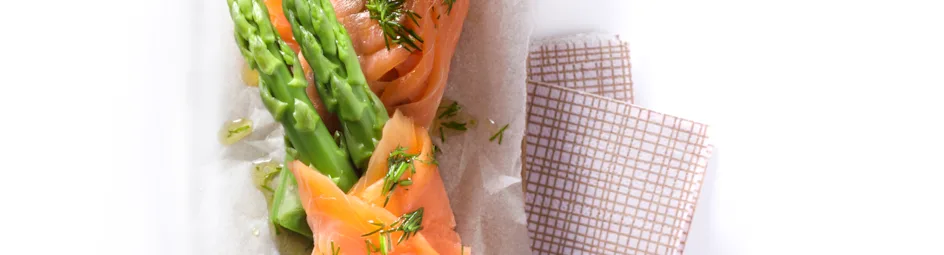 Asperges met gerookte zalm