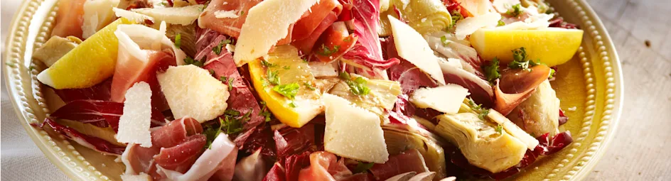 Artisjok met radicchio en balsamicodressing