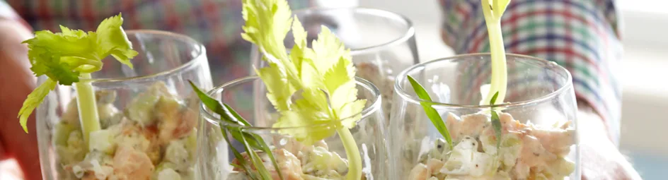 Salade gerookte kip